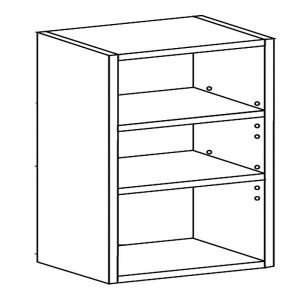 Caisson haut hauteur 800 mm blanc - Épaisseur 19 mm