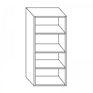 Caisson armoire hauteur 1300 mm blanc