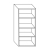 Caisson armoire hauteur 1300 mm gris - SO FAST CONCEPT